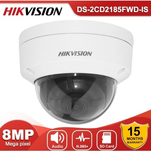 Hikvision DS-2CD2185FWD-IS 8MP Dome Outdoor Camera H.265 Updatable CCTV Camera With Audio and Alarm Interface security camera