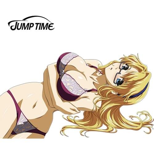 JumpTime 13cmx7.3cm Anime Freezing Cartoon Sexy Beauty Satellizer L. Bridget Girl Car Sticker Car Styling Waterproof Accessories