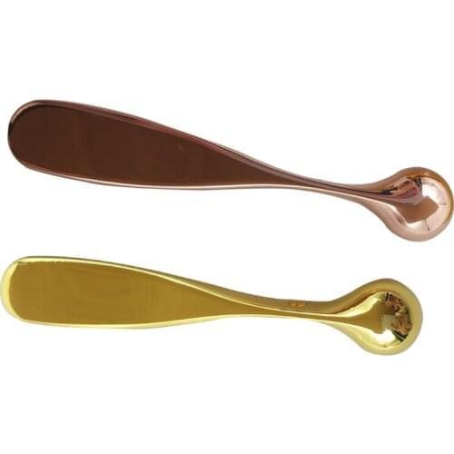 2Pcs Eye Cream Applicator Cosmetic Spatulas Anti Wrinkle Eye Roller Massage Stick Facial Mask Spoon Gold Skin Care Tools