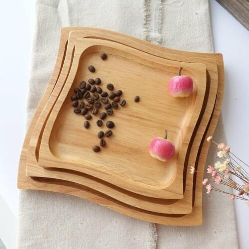 Japanese style creativity irregular solid wood large tea tray dessert fruit dish plate personalized wooden tableware teaboard