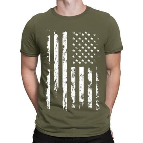 Summer American Flag Printing Independence Day T Shirt For Men Short Sleeve Breathable Vintage Top Plus Size Tee Sweatshirt P5