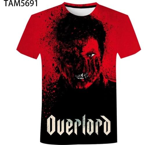 Cassic Japan Anime Overlord Fashion t-Shirt Mens /Womens Childrens Skull 3D Boys /Girls Short Sleeve Street Cool Top