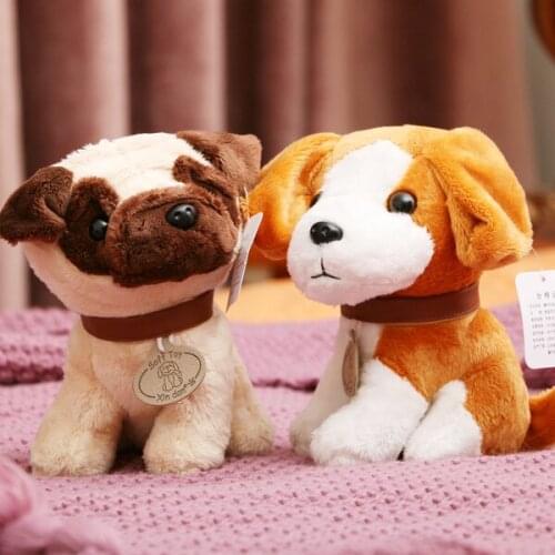 20CM Plush Adorable Chihuahua Schnauzer Starling Husky Dog Simulation Toy Animal cute soft lifelike festival Christmas gift kid