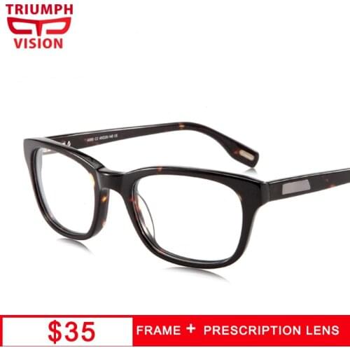 TRIUMPH VISION Simpler Square Minus Glasses Reading Clear Lens Eyewear Diopter Progressive 1.61 1.67 Spectacles Prescription