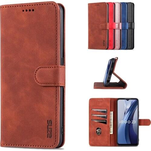 Solid Color Wallet Card Slot Flip Phone Case For VIVO Y73 Y72 Y53S Y52S Y51 Y31 Y30 Y20i Y20 Y17 Y3S Ultra Thin Shockproof Cases