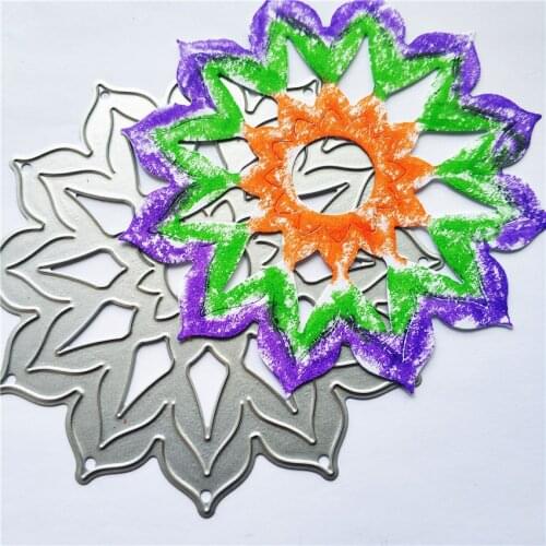 PANFELOU Light wave magic circle cuts dies cutting Scrapbooking DIY paper die metal craft Halloween Easter wedding cards