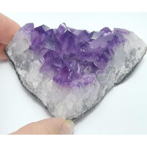 141gNatural protolith Amethyst cluster mineral healing specimen stone home decoration handicraft decoration1PC