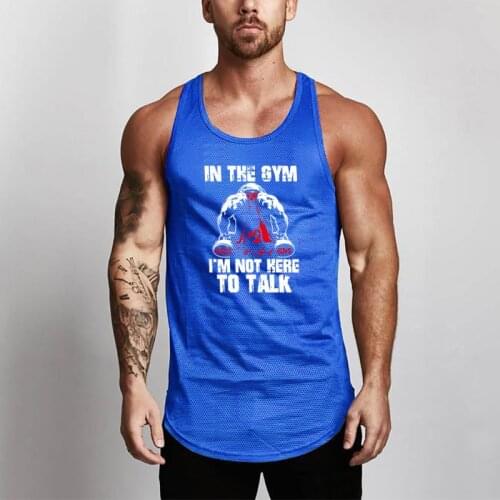 Mesh New Workout Brand Fashion Sleeveless Shirts Tank Top Men Fitness Shirt Mens Sport Bodybuilding Gym Vest Men Fitness Singlet