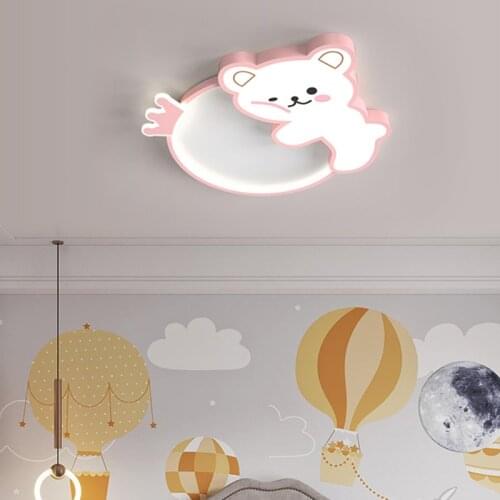 LED Ceiling Lights Cute Bear For Kids Room Kitchen Bedroom Dining Room Living Room Foyer Kindergarten Indoor Home New Lamps