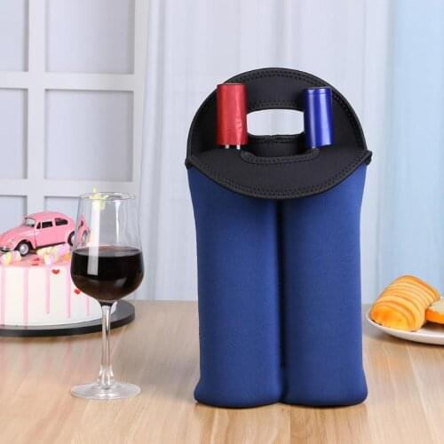 Hot Sale Bottle Protective Cover Portable Wine Bottle Cooler Neoprene Outdoor Insulated Double Bottle Protective Cover