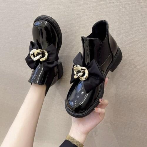2021 Winter New Ladies Bow Casual Set of Feet Comfort Booties Womens Platform Ankle Boots Warm Fashion Rhinestone Female Boots