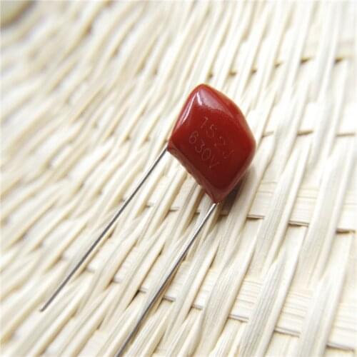 100pcs CBB 152 630V 152J 630V 0.0015uF 1.5nF P10 CBB22