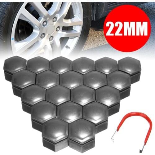 20pcs 22mm Standard Wheel Nut Cap Dustproof Nut Bolt Cap Protective Cover with Removal Tool For Vauxhall Insignia