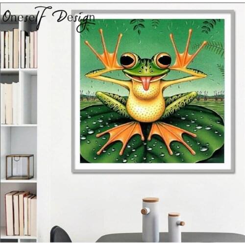 2019 5D Diamond Painting Cartoon Frog Diamond Embroidery Full Set DIY Diamond Mosaic Sale Beaded Embroidery Mothers Day Gift