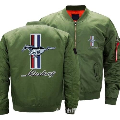 2021 Autumn Winter for MUSTANG Bomber jacket Men Fashion Stand Collar Air Force One Pilot Jacket Men Baseball Uniform Coat X