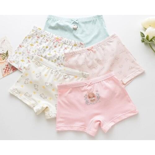 5Pcs/lot Girls Boys Cotton Boxer Briefs Girl Panties Boys Boxer Shorts Childrens Panties Kids Underwear For 2-14 Years BU047