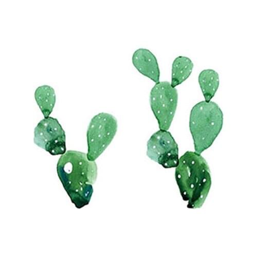 50MM×50MM Childrens tattoo stickers small pattern waterproof female lasting two fresh hand-painted cactus