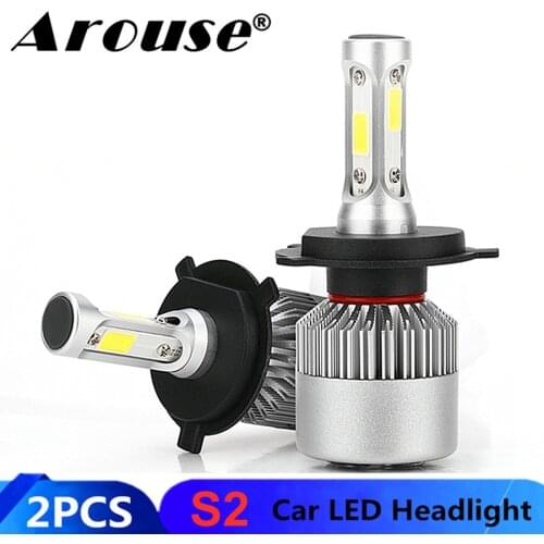 S2 H4 Hi-Lo Beam Car Light Bulb H1 H3 H7 H11 9005 9006 Car LED Headlight 60W 12000LM 6500K 12V Auto Headlamp Fog Lights 2PCS/Set