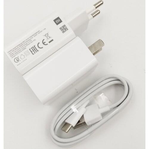 Xiaomi Mi 9 SE Fast Charger QC3.0 18W Quick Charge Adapter Type C Cable For Mi 9 8 se A3 Redmi Note 6 Pro 5 5A Note 8 8T K20 Pro