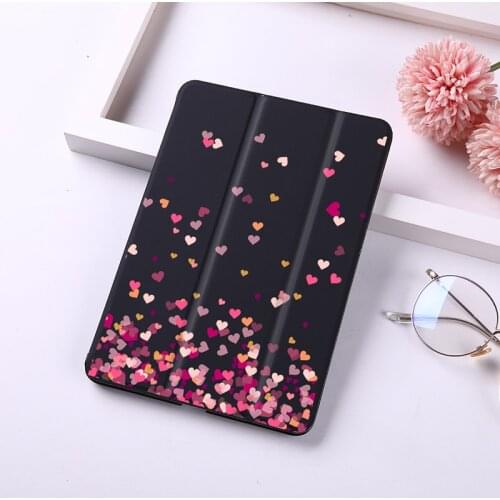 Luxury Love Heart Fruit Magnet Flip Cover For Apple iPad 9.7" 2018 Case For iPad 2018 9.7" PU Leather Tablet Folding Folio Case