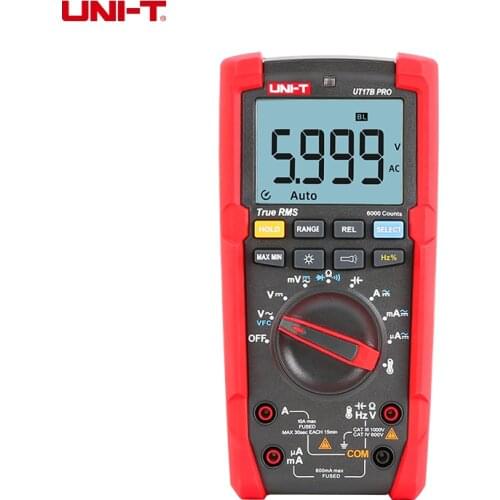 UNI-T UT15B PRO/UT17B PRO True RMS Digital Multimeter Anti-burn VFC Tester Auto Range Hz Capacitor Resistor Multi Meter