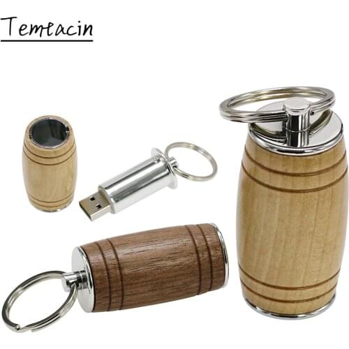 Wood Beer Barrel Casks USB Flash Drive Maple Wine Bucket Pendrive 8GB 16GB 32GB 64GB 128GB 256GB Cle USB Stick Flash Memory Disk