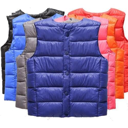 Kids Vest Warm Cotton Childrens Baby Girls Vest Hooded Jacket Winter Autumn Waistcoats for Boy toddler Outerwear Coats