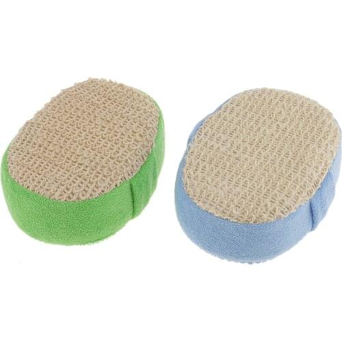 MagiDeal Bath Sponge Natural Loofah Luffa Massage Shower Scrub Exfoliating Body Skin Cleaning Scrubber Pad Bath Accessories