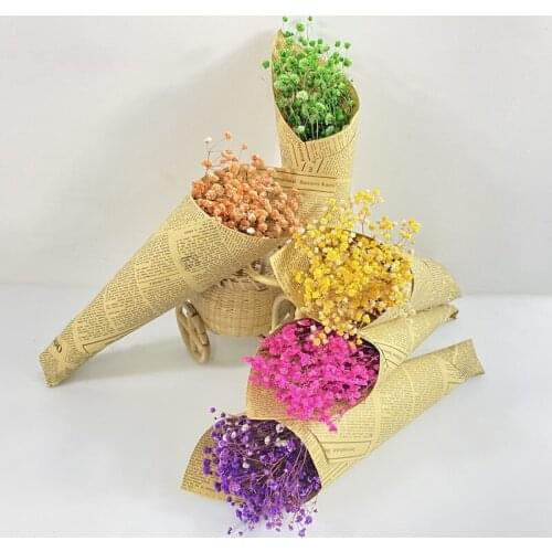 Preserved Dried Flowers Gypsophila Baby Breath Million Stars Farmhouse Bouquet Wedding Decoration Natural Plant Home Room Decor