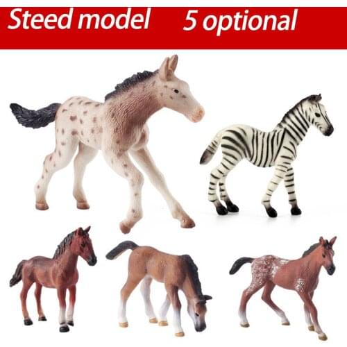 Wild animal model horse toys for children early childhood cognitive model of solid environmental protection decoration