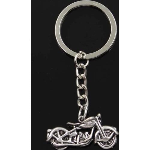 Fashion Motorcycle Motorcross Moto 34x16mm Pendant 30mm Key Ring Chain Bronze Silver Color Men Car Gift Keychain Dropshipping