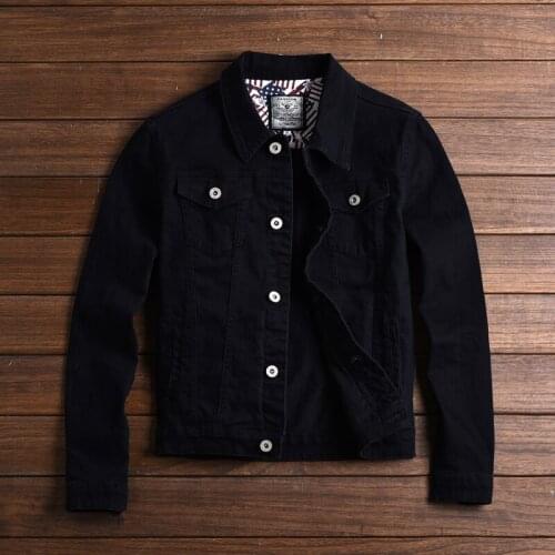 Idopy Mens Casual Denim Jacket Jeans Washed Outerwear Slim Fit Blue Bomber Coat For Male