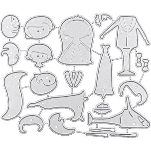 Wedding Couple Metal Cutting Dies Stencil DIY Scrapbooking Album Paper Card Mold