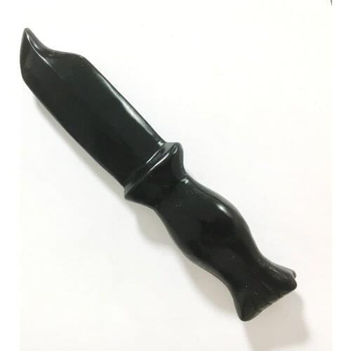 Wholesale 15 cm Natural Quartz Crystal Knife Hand Carved Crystal Obsidian DaggerCrafts Healing Crystal Stone Home Decoration