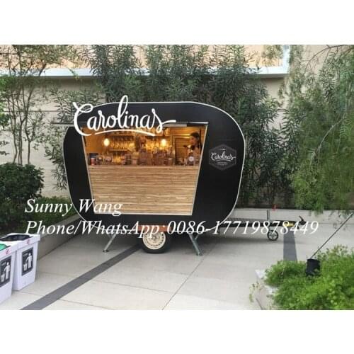 Mobile Burger Food Cart Vending Truck Trailer HotDog Van Breakfast Kiosk for sale