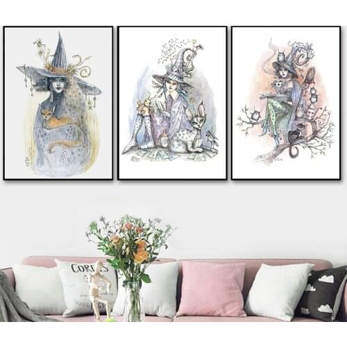 Nordic Posters and Prints Witches Magic Canvas Painting Casual Witch Wall Pictures for Living Room Home Decor Best Gifts Ever