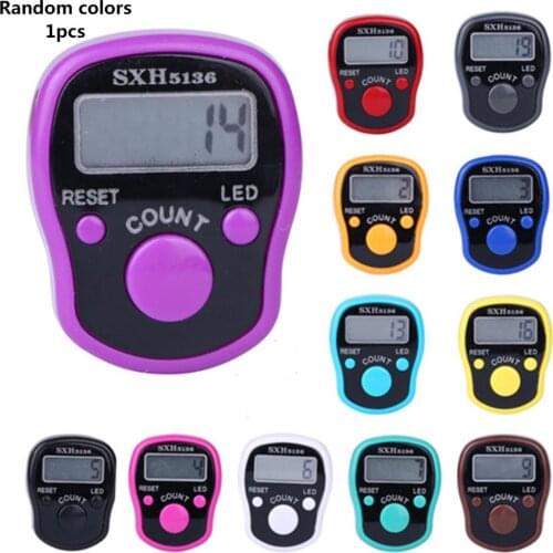Plastic Stitch Marker Finger Ring Counter LED Night Light Electronic Tally Counter Plastic Electronic Counting Tools
