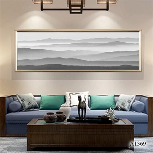 Modern Oil Painting Print on Canvas White and Black Landscape Canvas Art Printing Canvas Painting Wall Art Picture for HomeDecor