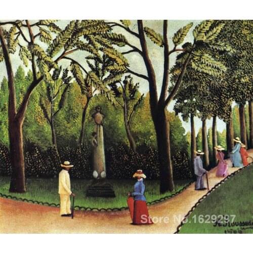 Modern art abstract The Monument to Chopin in the Luxembourg Gardens by Henri Rousseau High quality Handmade