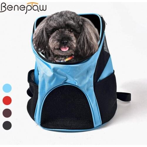 Benepaw Fashion Breathable Small Dog Backpack Quality Travel Pet Dog Carrier For Cat Carrying Bag With Two Side Pockets