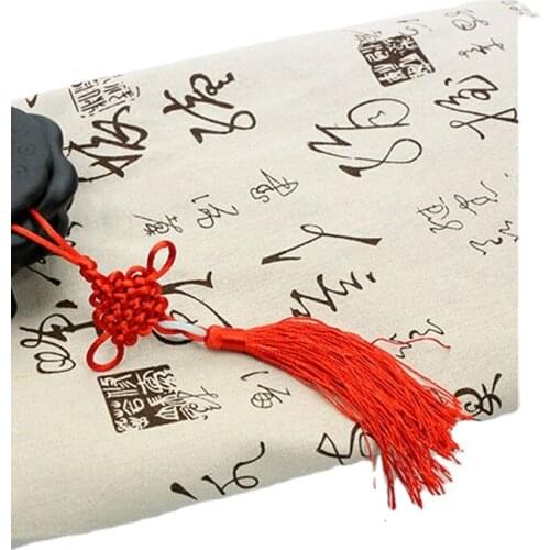 Wide 59" Chinese Style Ink Fluid Print Cloth Curtain Table cloth pillow Cotton Linen Fabric By the Yard