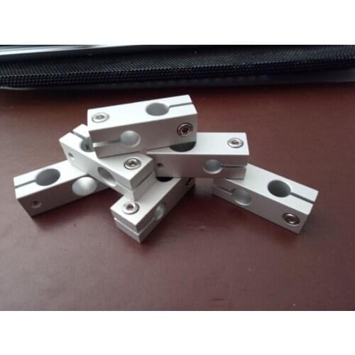 Stainless steel tube cross clamp pillar clamp double orifice fitting cross connectors for 20mm shaft 1pcs