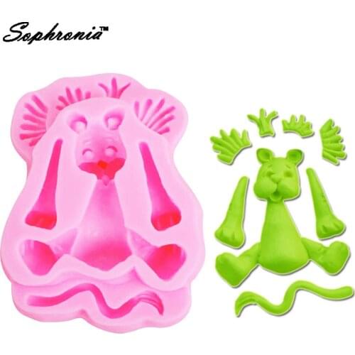 10PCS/SET Puppy Bone Shaped Silicone Fondant Cake Mold Chocolate Cake Mold 3D Molds for Cake Decorating m559