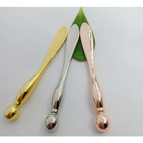 10cm Metal Cosmetic Spatulas Facial Mask Spoon DIY Eye Cream Mixing Spatula Scoop Anti Wrinkle Massage Sticks Makeup Tools