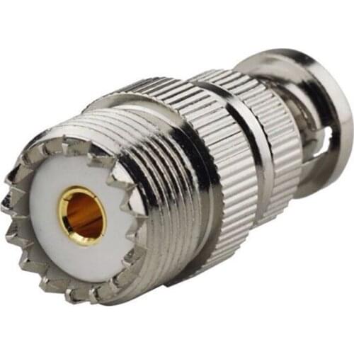 2pcs UHF/BNC-KJ UHF Female To BNC Male RF Coaxial Adapter Jack Connector