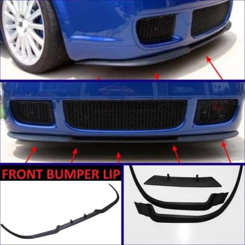 For VW Volkswagen Golf MK4 R32 CUPRA Front Bumper Lip Universal 3pcs Diffuser Black Bumper Lip Spoiler Body Kit Tuning Protector
