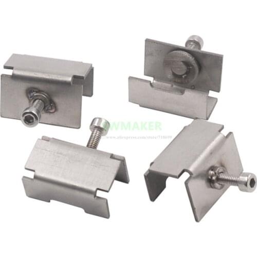 4pcs 3D printer Special heated bed glass clamp clip Stainless steel clip for Reprap 3D printer accessories parts