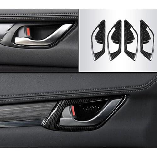 ABS Chrome /Carbon Fiber For Mazda CX-5 2017 2018 2019 2020 Accessories Car Inner Door Bowl Protector Frame Cover Trim Styling