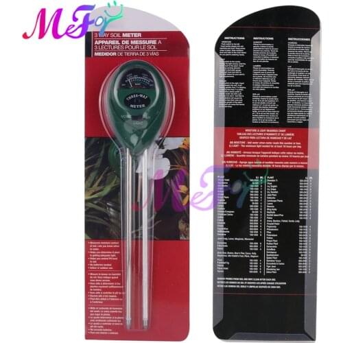 3 in 1 Soil Ph Meter Soil Tester PH Moisture Meter Temperature Sunlight Intensity Measurement Analysis Acidity Alkali Test Tool