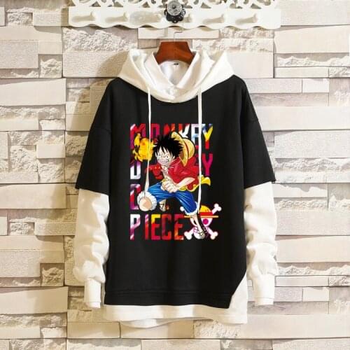 Anime One Piece Cartoon Hoodie Sweatshirt Men One Piece luffy Cosplay Hooded Pullover Female Male Streetwear